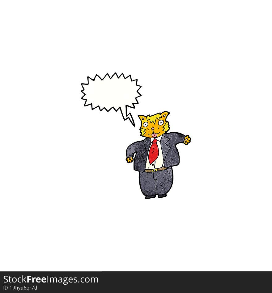 cartoon fat cat businessman