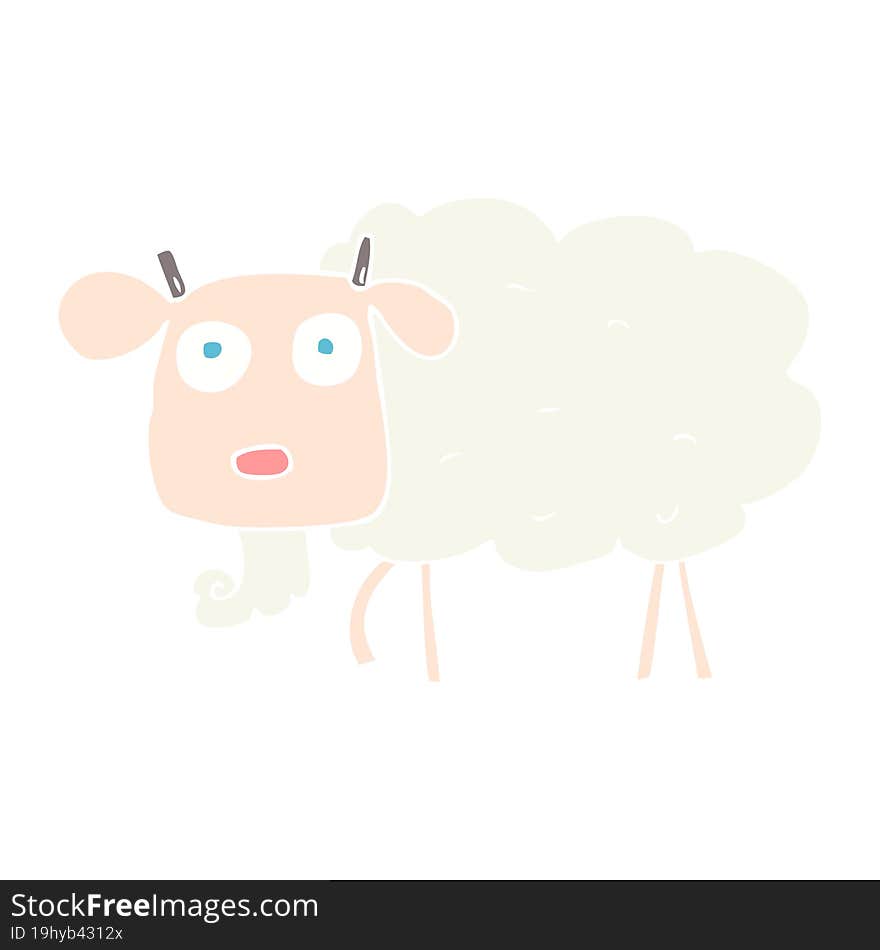 flat color illustration of goat. flat color illustration of goat