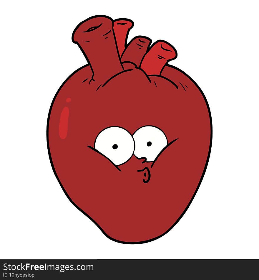 cartoon confused heart. cartoon confused heart