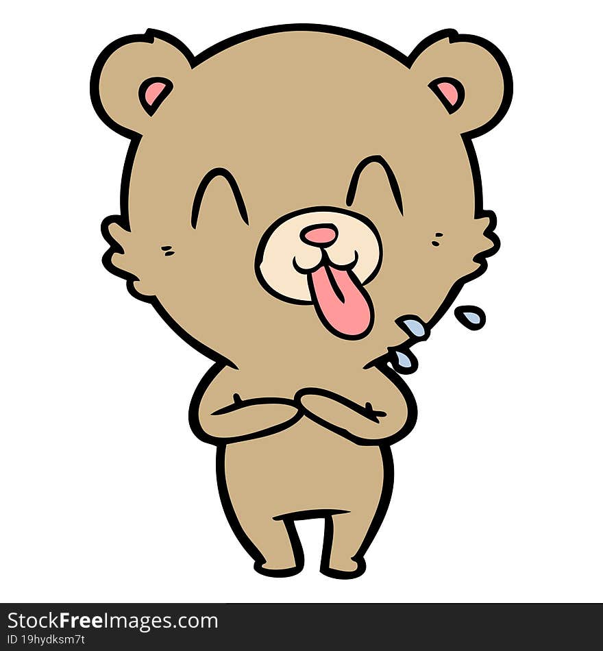 rude cartoon bear. rude cartoon bear