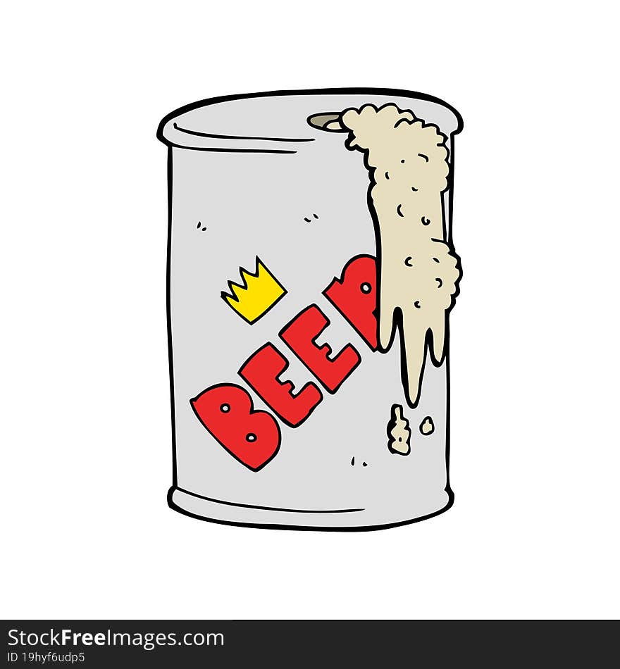 cartoon beer can