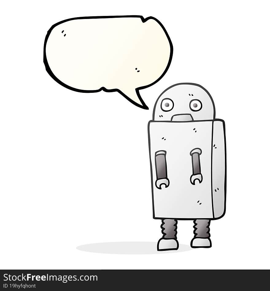 speech bubble cartoon robot