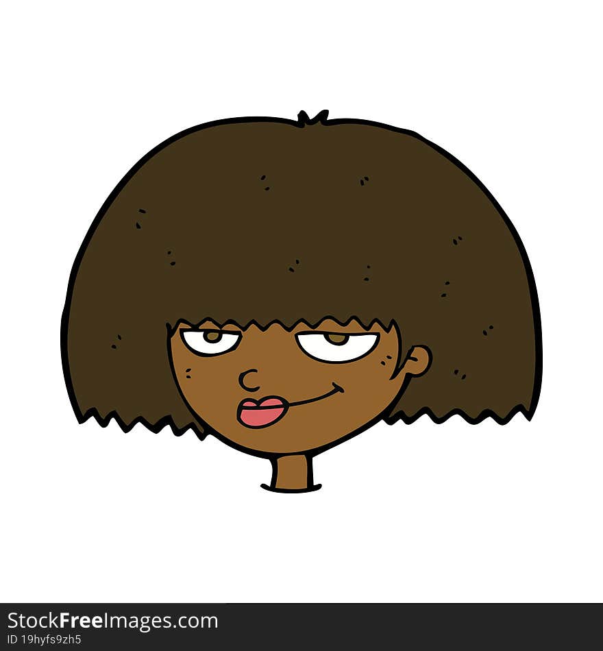 cartoon mean female face