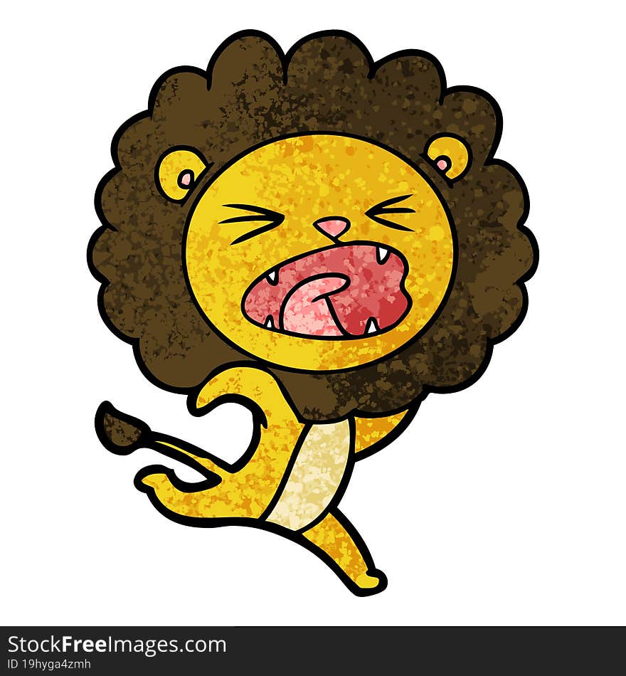 cartoon running lion. cartoon running lion