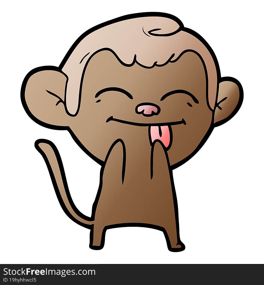 funny cartoon monkey. funny cartoon monkey