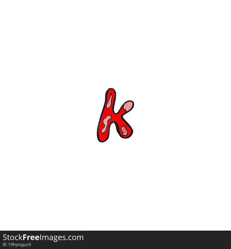 child\'s drawing of the letter k