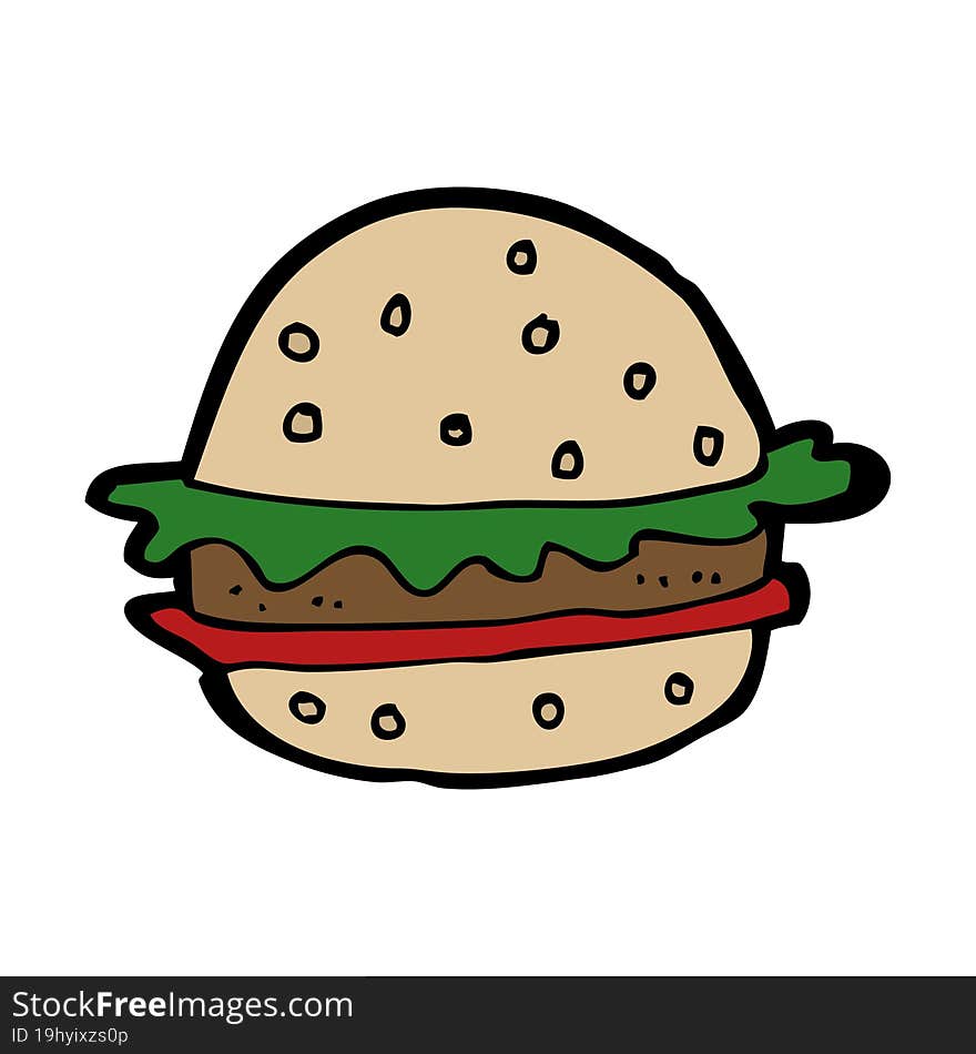 Cartoon Hamburger