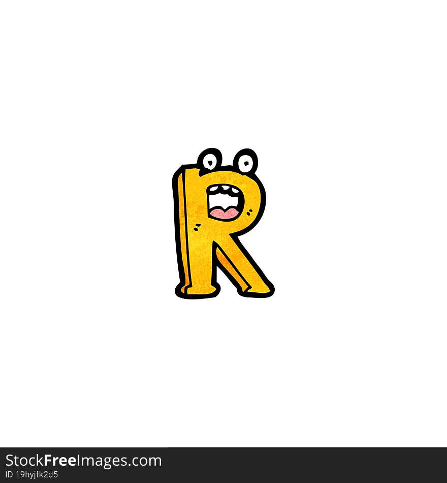 cartoon letter r