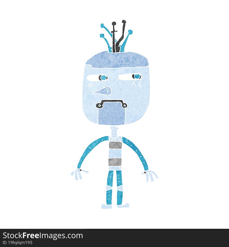 funny cartoon robot