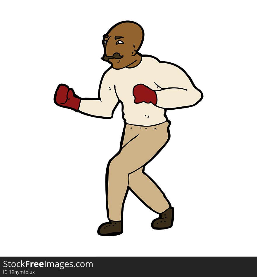 cartoon boxer