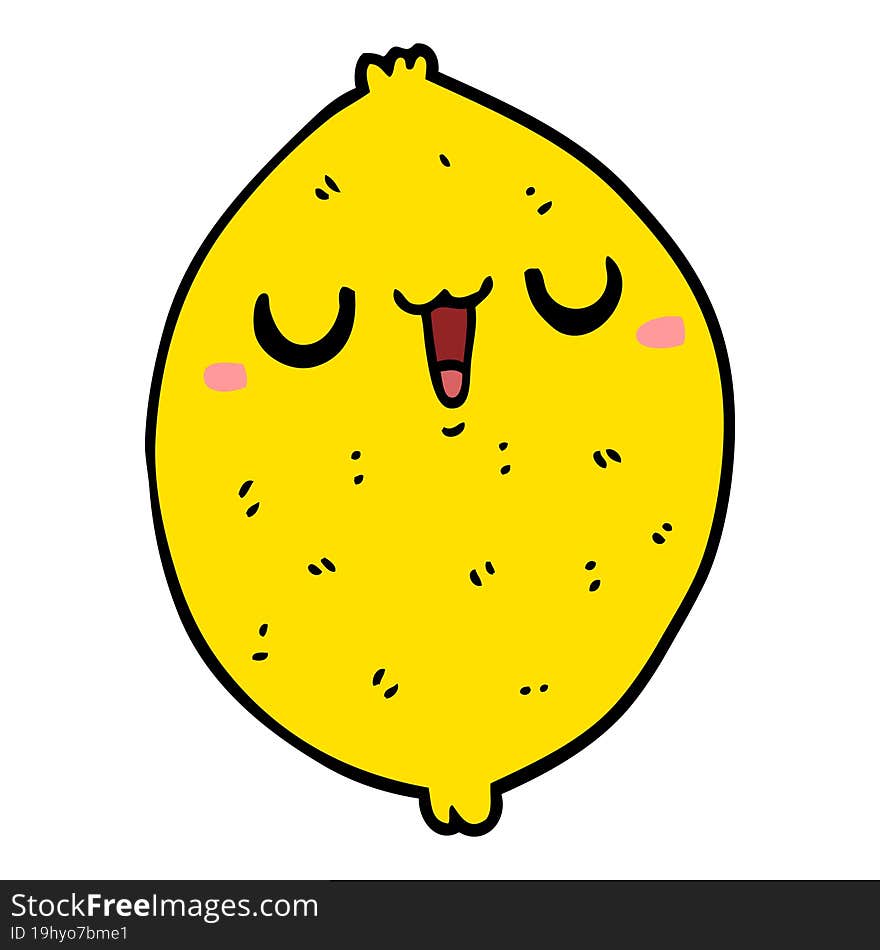 cartoon happy lemon