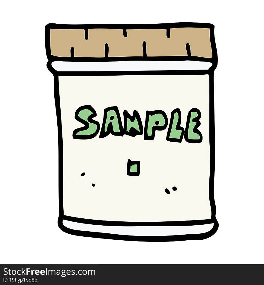 cartoon doodle medical sample jar