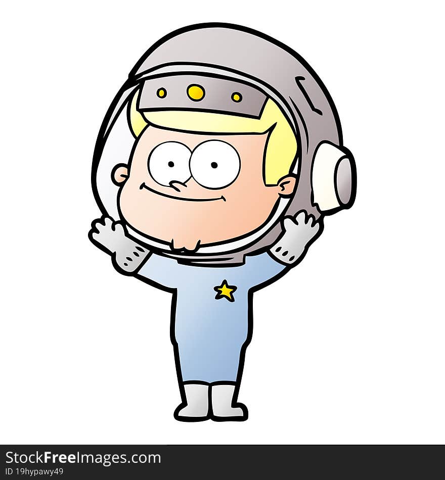 happy astronaut cartoon. happy astronaut cartoon