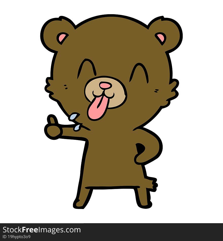 rude cartoon bear. rude cartoon bear