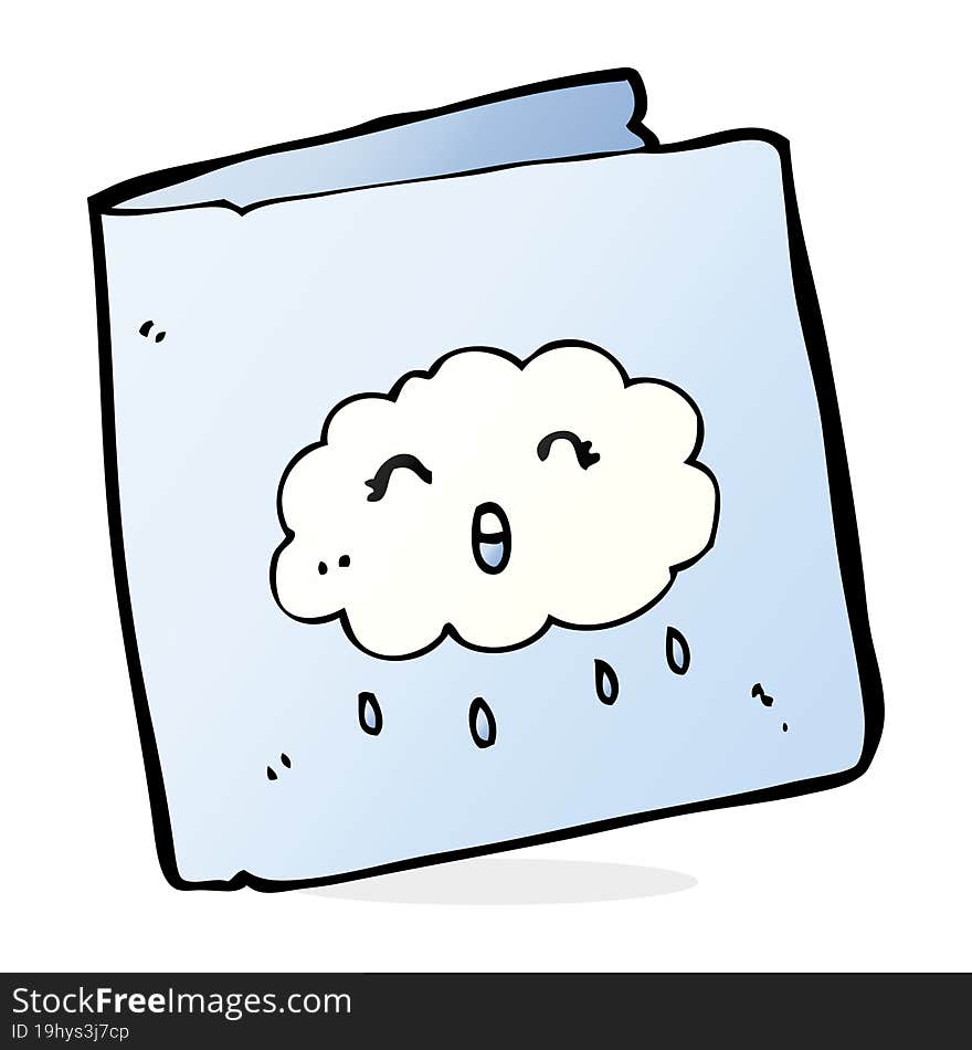 cartoon card with cloud pattern