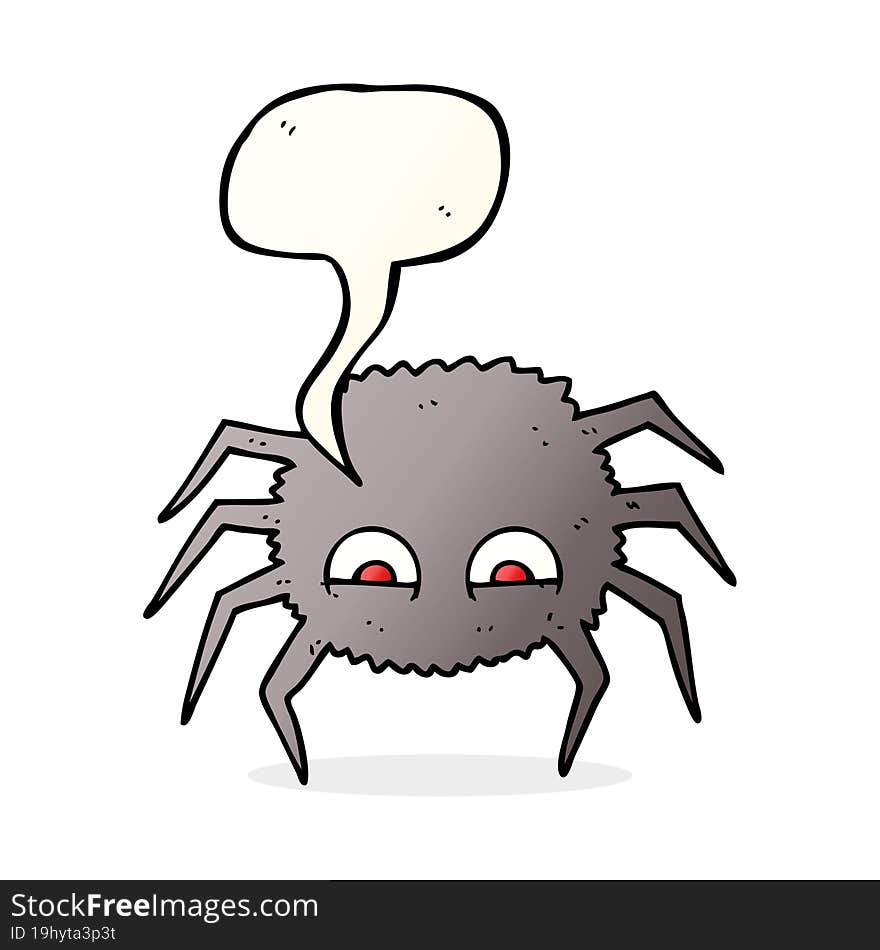 Speech Bubble Cartoon Spider