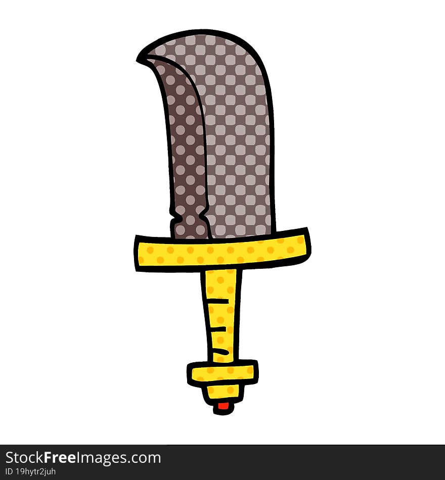 cartoon doodle old dagger