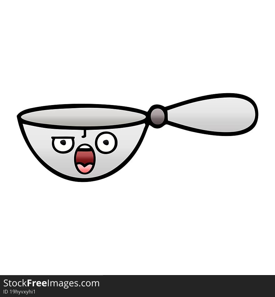 gradient shaded cartoon measuring spoon