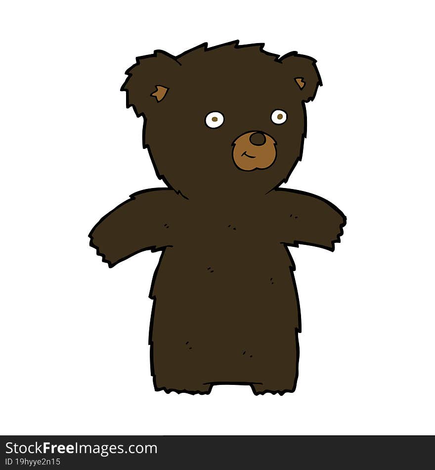 cute cartoon black bear