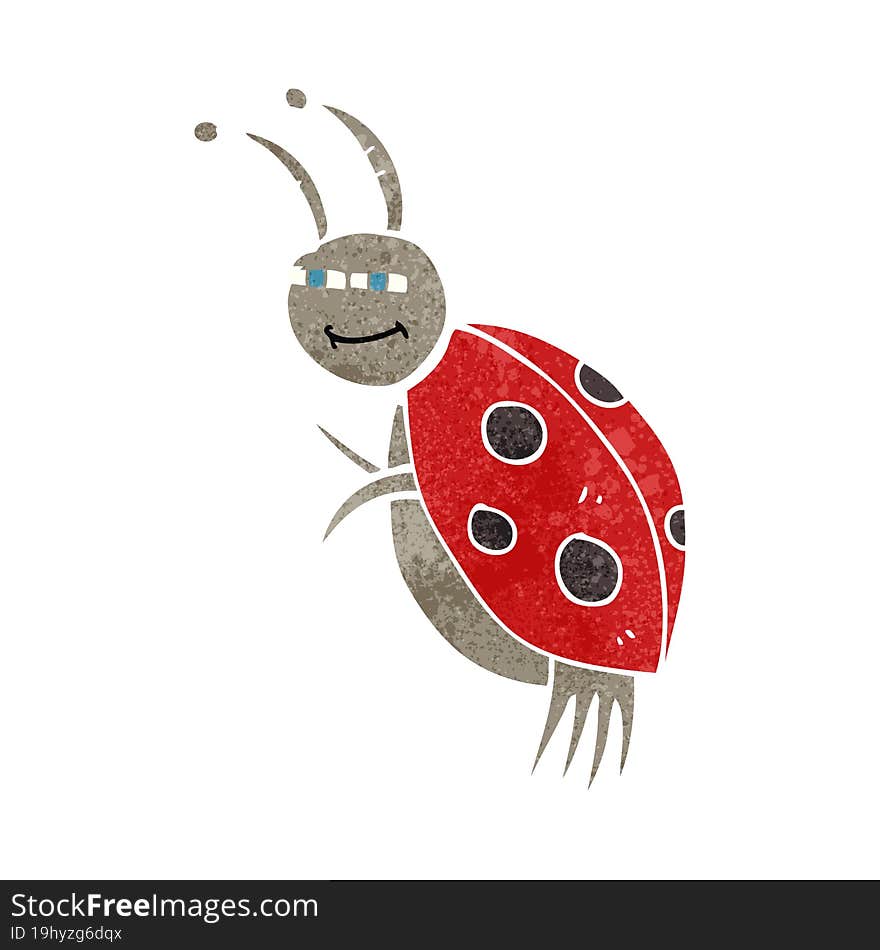 retro cartoon ladybug