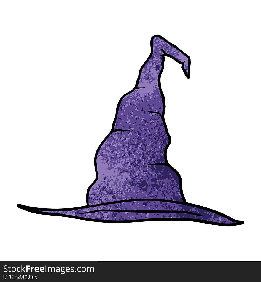 Cartoon Doodle Witch Hat