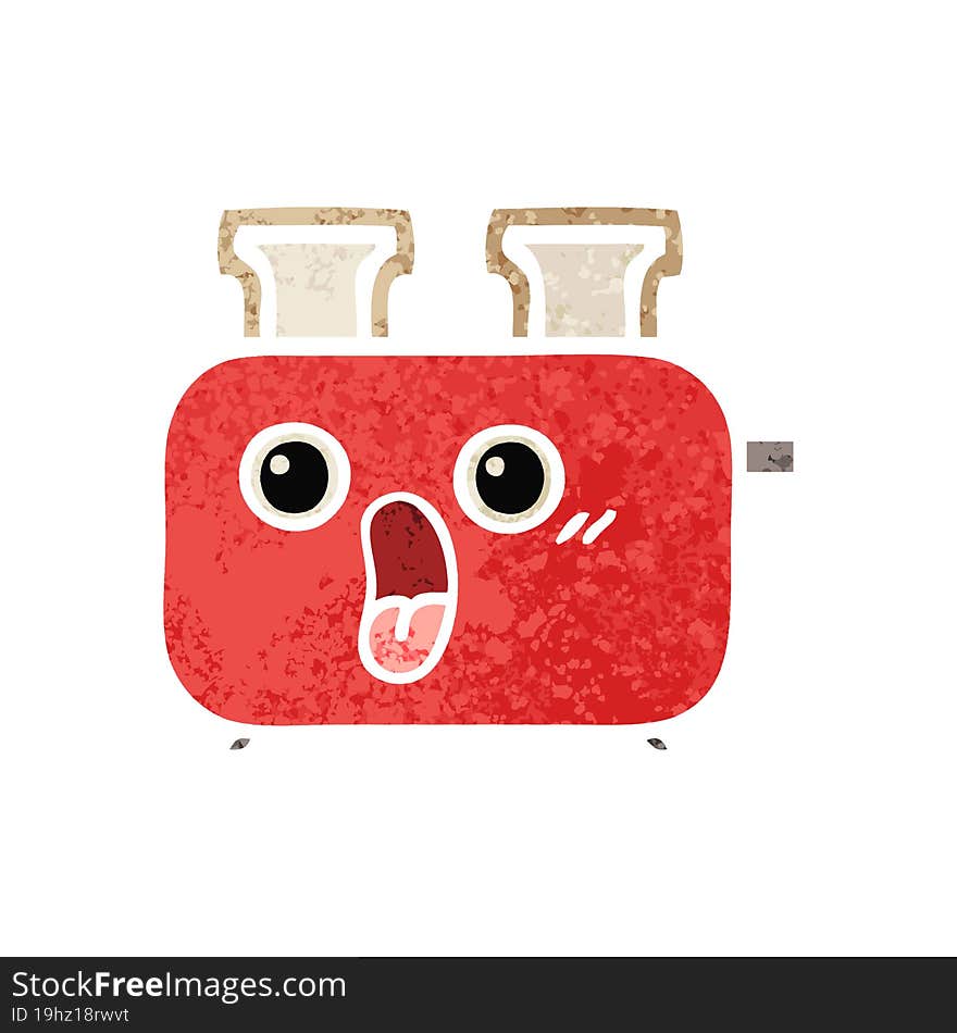 Retro Illustration Style Cartoon Of A Toaster