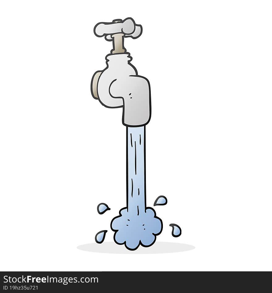 Cartoon Running Faucet