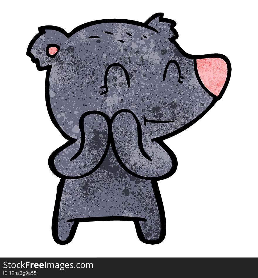 smiling bear cartoon. smiling bear cartoon