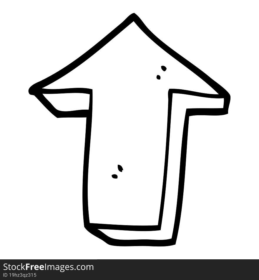 line drawing cartoon arrow pointing direction