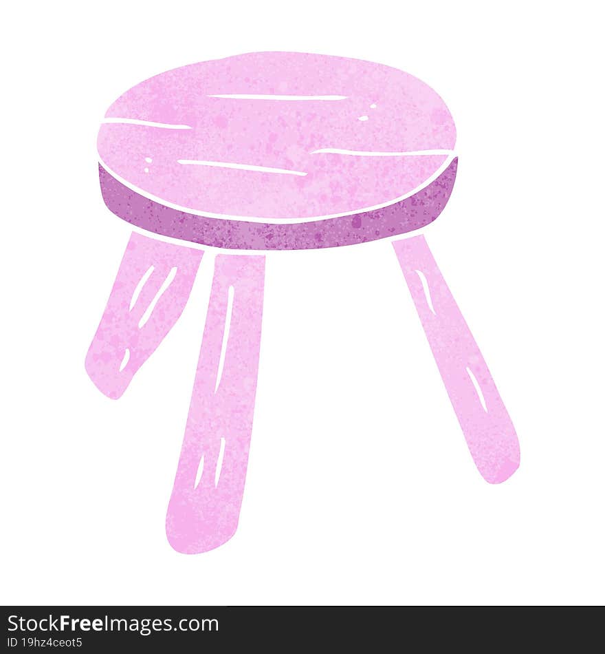 Cartoon Pink Stool