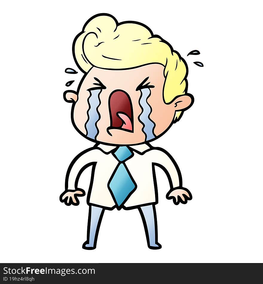 cartoon crying man. cartoon crying man