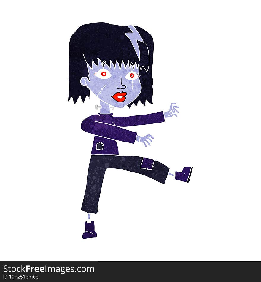 cartoon undead girl