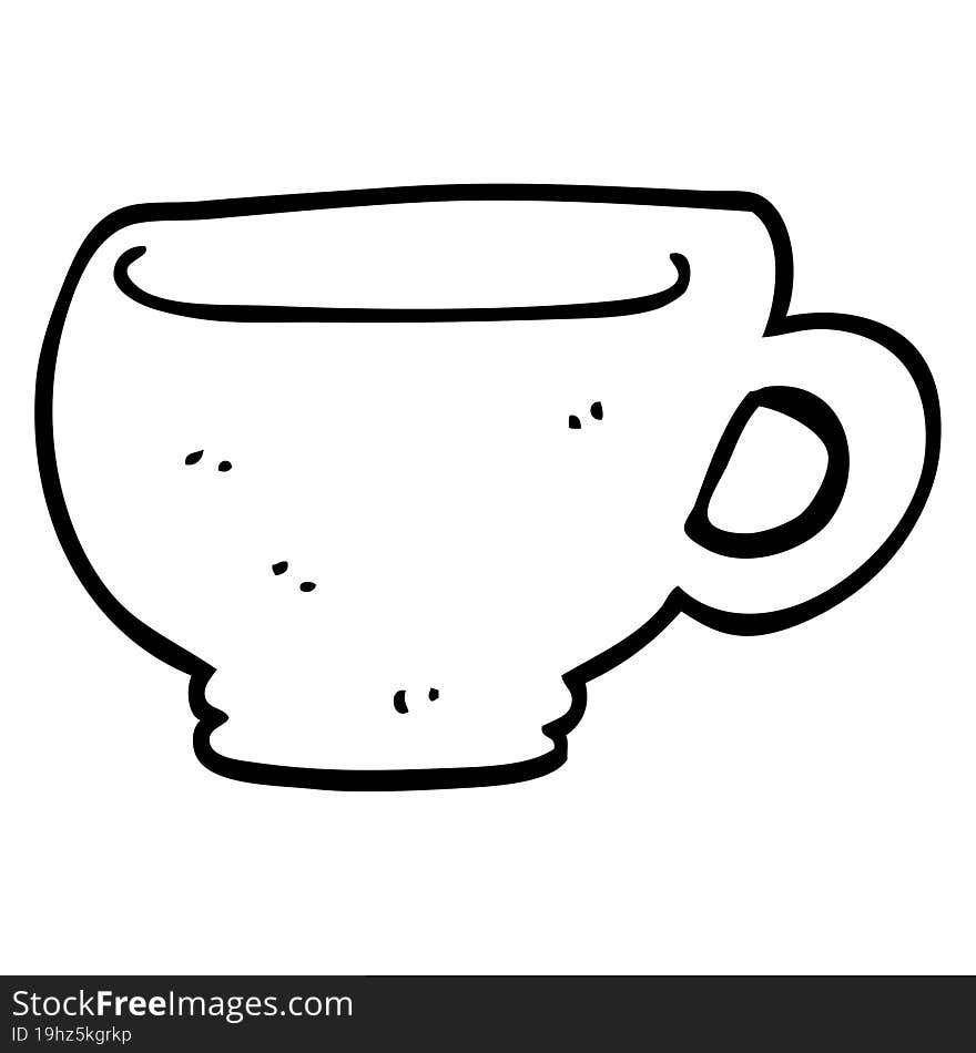 Line Drawing Cartoon Cup