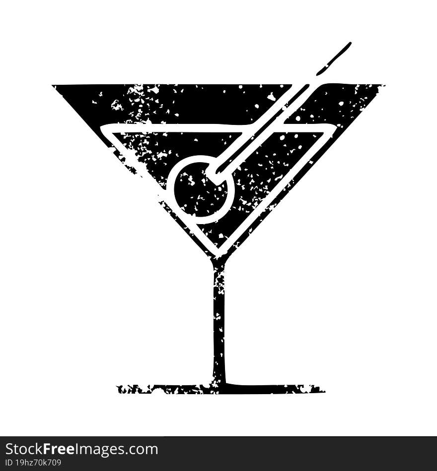 distressed symbol fancy cocktail