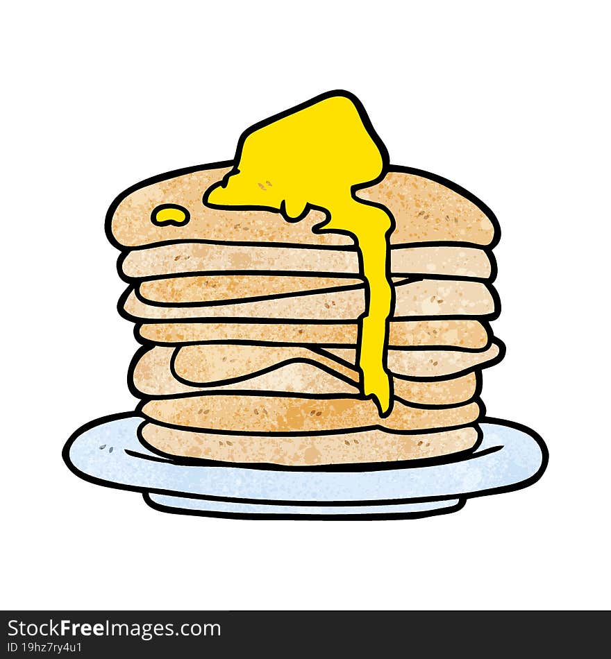 cartoon stack of pancakes. cartoon stack of pancakes