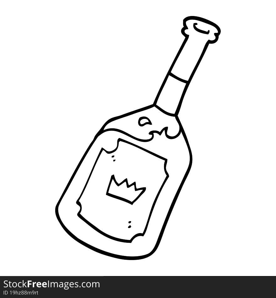 line drawing cartoon alcoholic drink