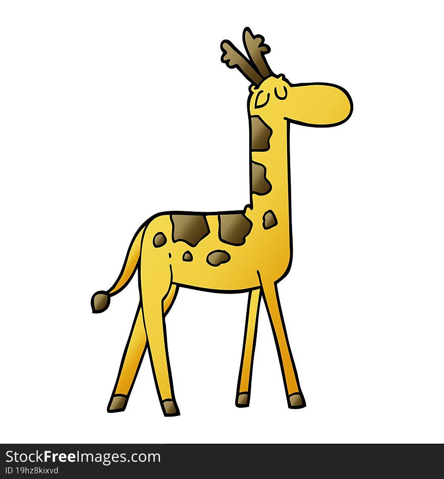 Cartoon Doodle Funny Giraffe