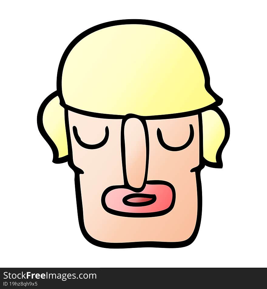 cartoon doodle male face