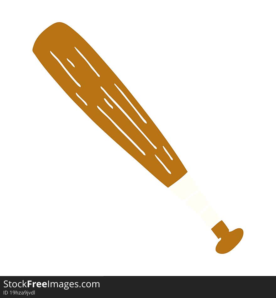 Cartoon Doodle Of A Baseball Bat