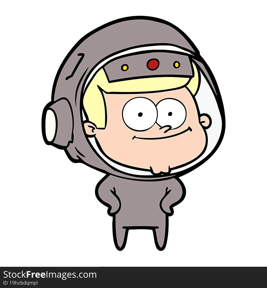 happy astronaut cartoon. happy astronaut cartoon