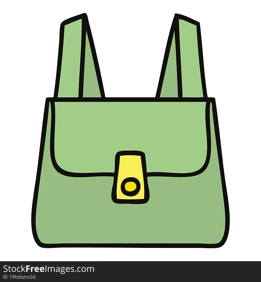 cute cartoon green bag