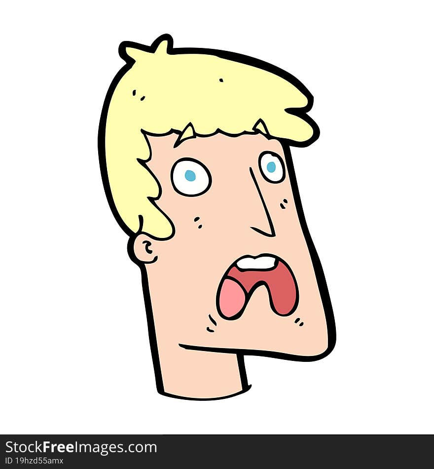 cartoon shocked man