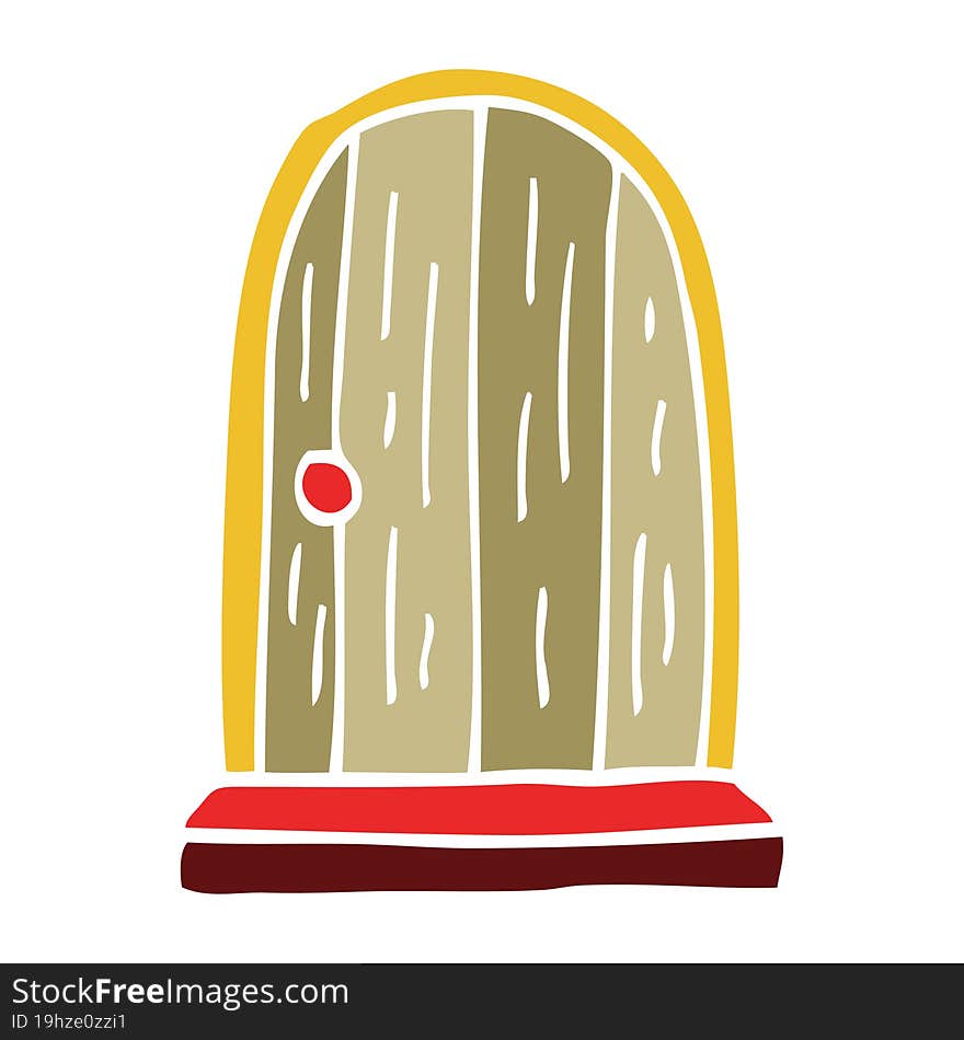 cartoon doodle round doorway