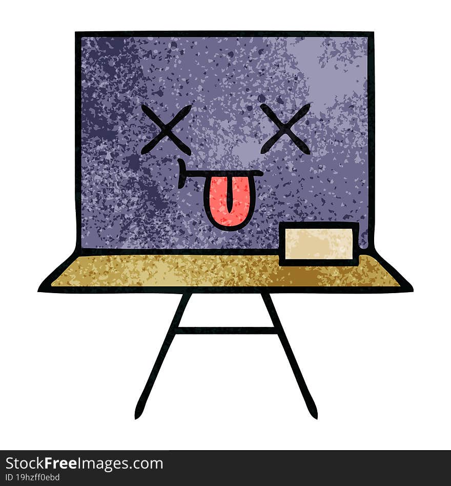 retro grunge texture cartoon chalkboard