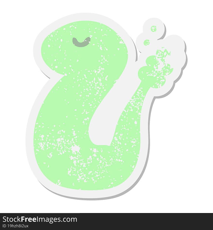 cartoon snake grunge sticker