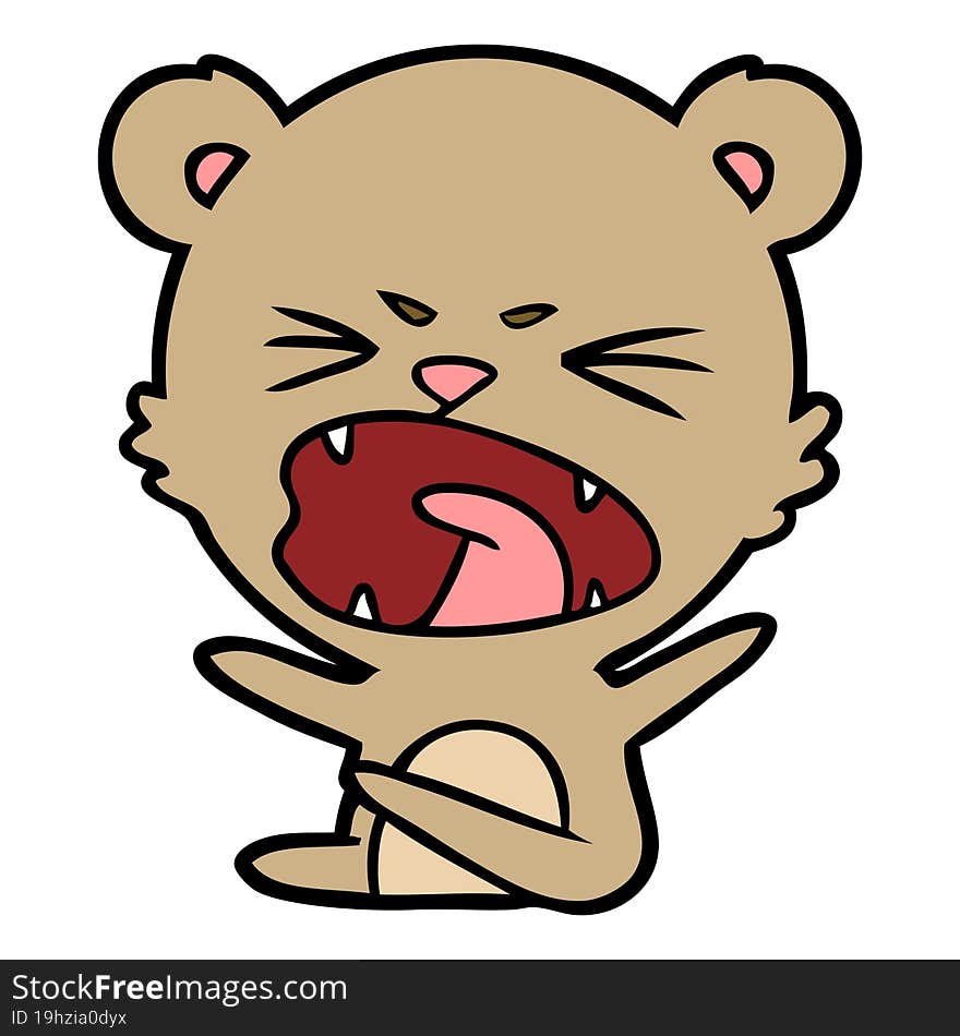 angry cartoon bear. angry cartoon bear