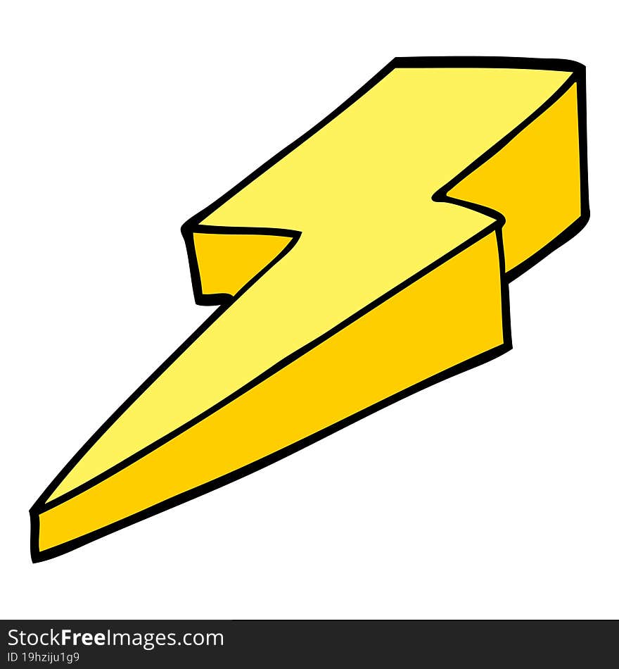 Cartoon Doodle Decorative Lightning Bolt