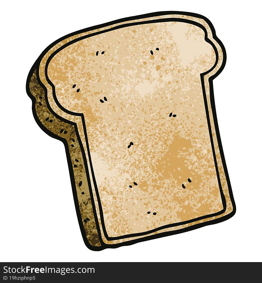 cartoon doodle slice of bread