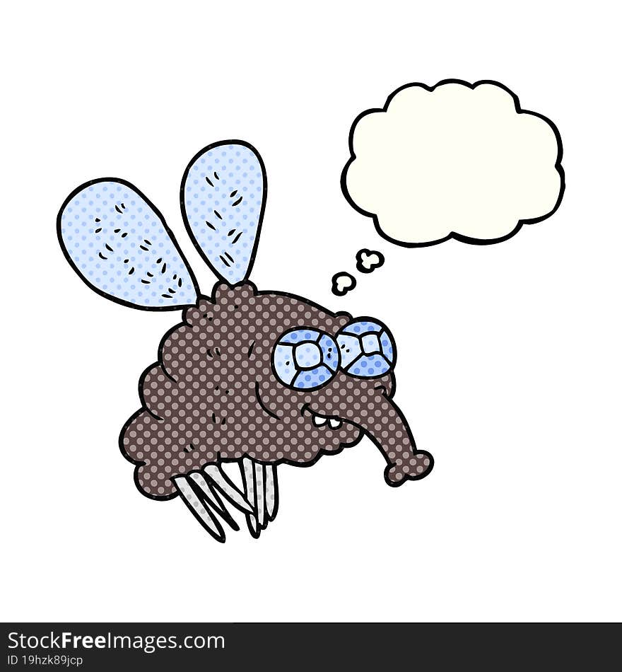 Thought Bubble Cartoon Fly