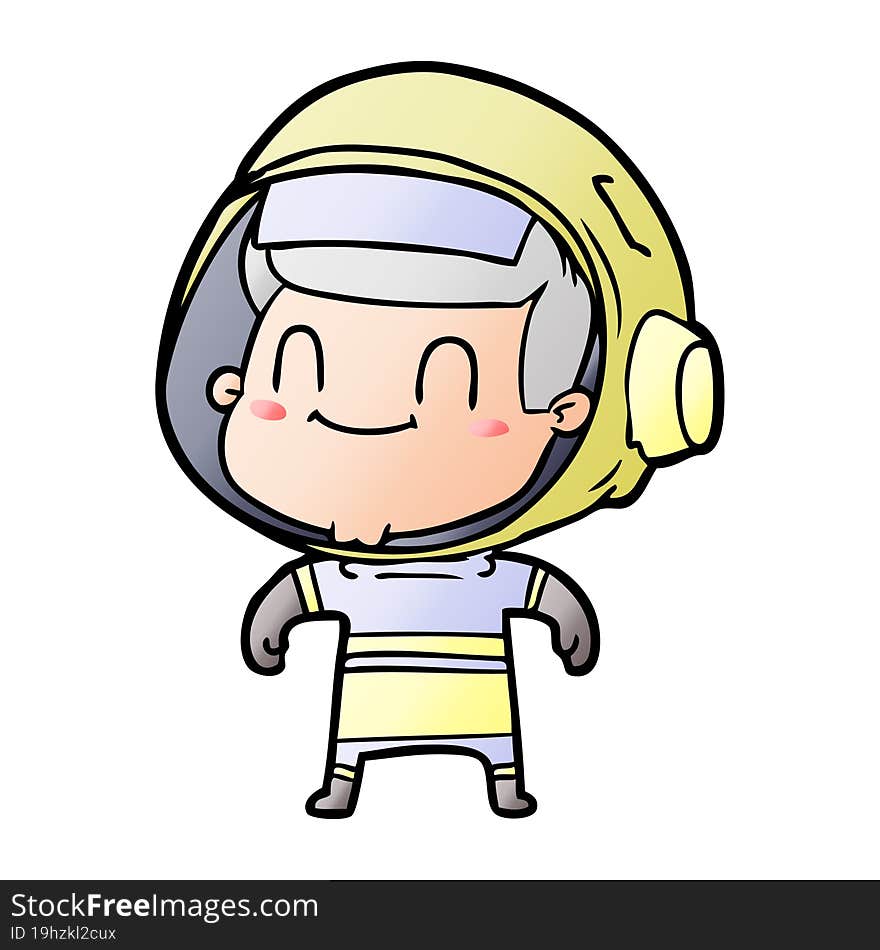 happy cartoon astronaut man. happy cartoon astronaut man